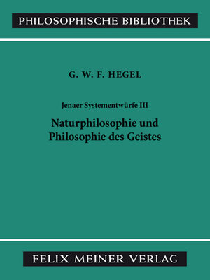 cover image of Jenaer Systementwürfe III